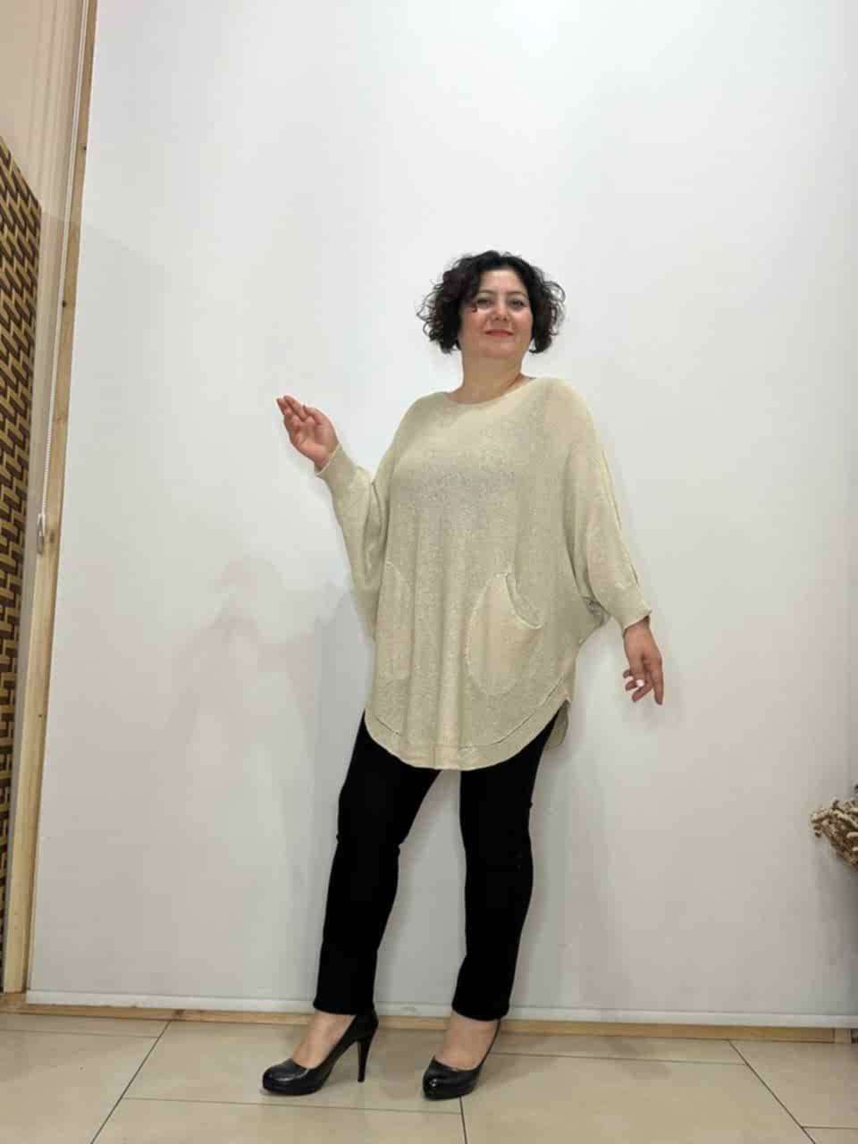 Cepli Oval Kesim Merserize Bluz