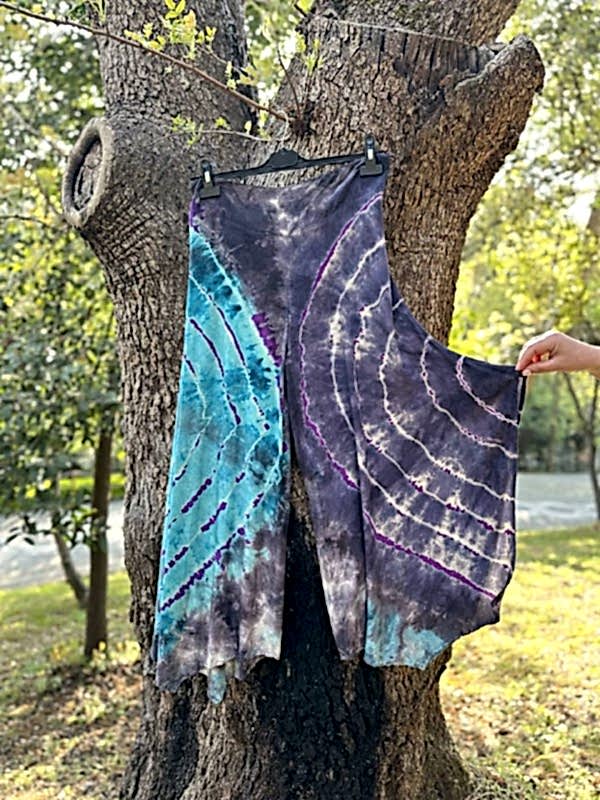 Batik Desenli Pantolon Mor