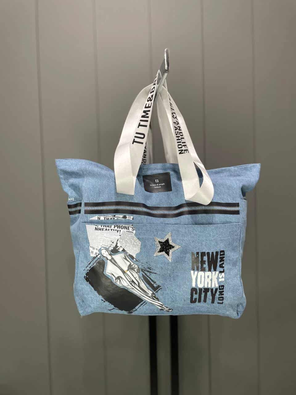 Denim Tote Çanta 01